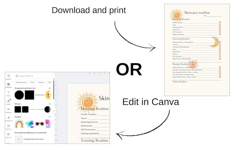 Skincare Routine Tracker: Daily & Weekly Checklist (Canva Template) image 5