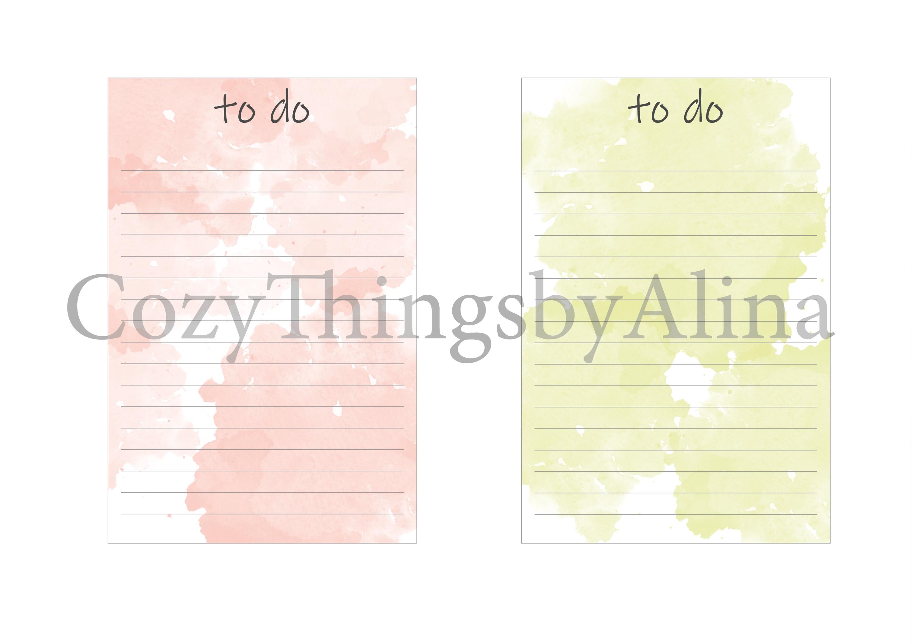 Printable To-do List Bundle, Cute Task Sheets, Daily Work Planner, Tear ...