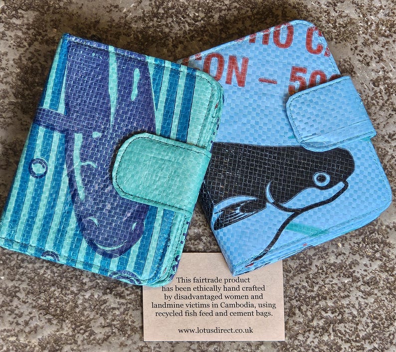 Recycled Fish Feed Bag Purse: Fair Trade Women Artisans, Cambodia image 8