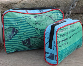 Recycled Fairtrade Washbag & Makeup Bag