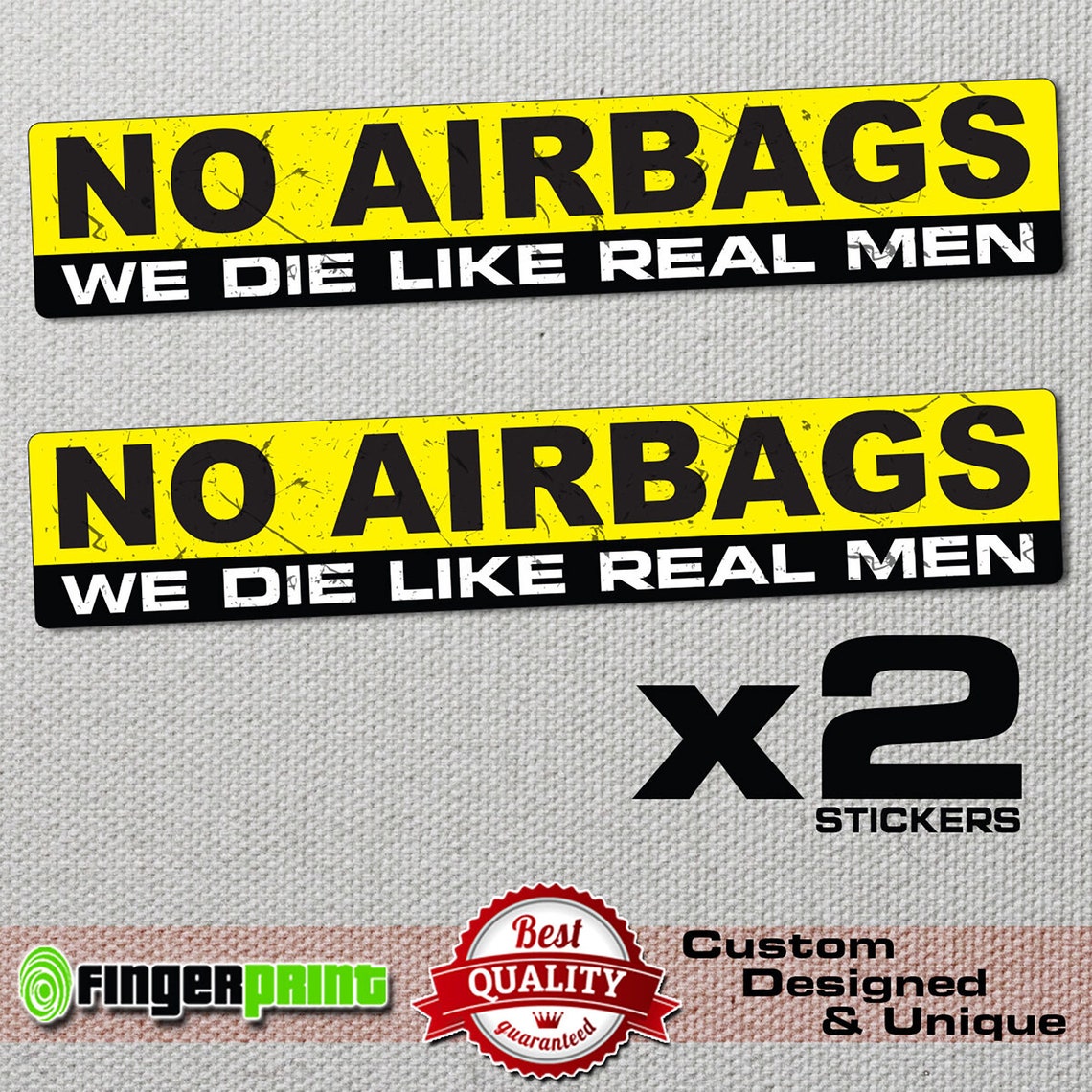 NO AIRBAGS Sticker Vinyl Decal Funny Humor Jdm Offroad Jeep Etsy