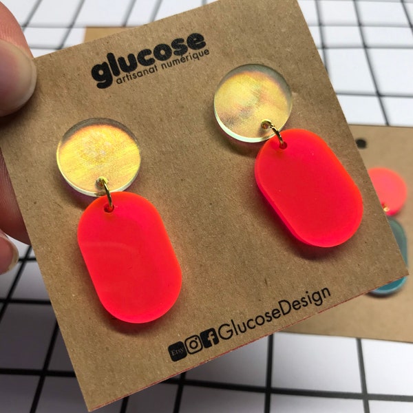 Two-tone earrings • plexi earrings