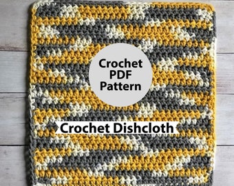 DISHCLOTH PDF PATTERN Crochet Eco Friendly Cotton Dishcloth Pattern Pdf Instant Download Washcloth Easy Stitch Pattern Housewarming Gift