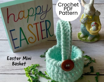 CROCHET PATTERN Easter Mini Basket Pattern Pdf pattern Instant Download Printable Crochet Pattern Diy Project Easy Pattern
