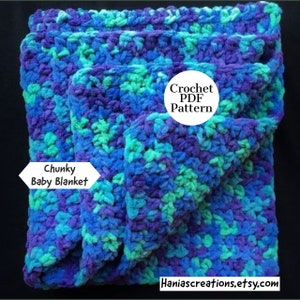 BABY BLANKET PATTERN Instant pdf Download Crochet Super Bulky Baby Blanket Easy Printable Pattern Chunky Baby Blanket Pattern Gift For Baby