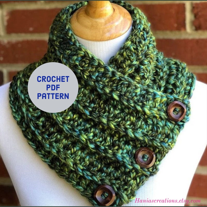 Scarf With Buttons - Etsy