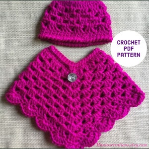 Puede incluir: Un patrón de crochet para un gorro rosa y una capucha a juego. El patrón está disponible para descargar en PDF. CROCHET PDF PATTERN.