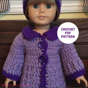 Crochet Doll Sweater & Hat Pattern: 18 Inch Doll Clothes (PDF Download)