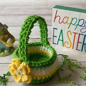 CROCHET EASTER BASKET Easter Eggs Basket Hostess Gift Easter Decor Handmade Easter Basket Candy Easter Basket Crochet Basket