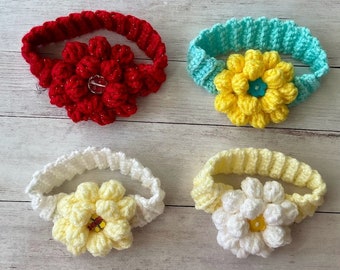 CROCHET FLOWER HEADBAND Newborn Baby Girl Headband Gift For Baby Handmade Flower Headband Photo Prop Baby Shower