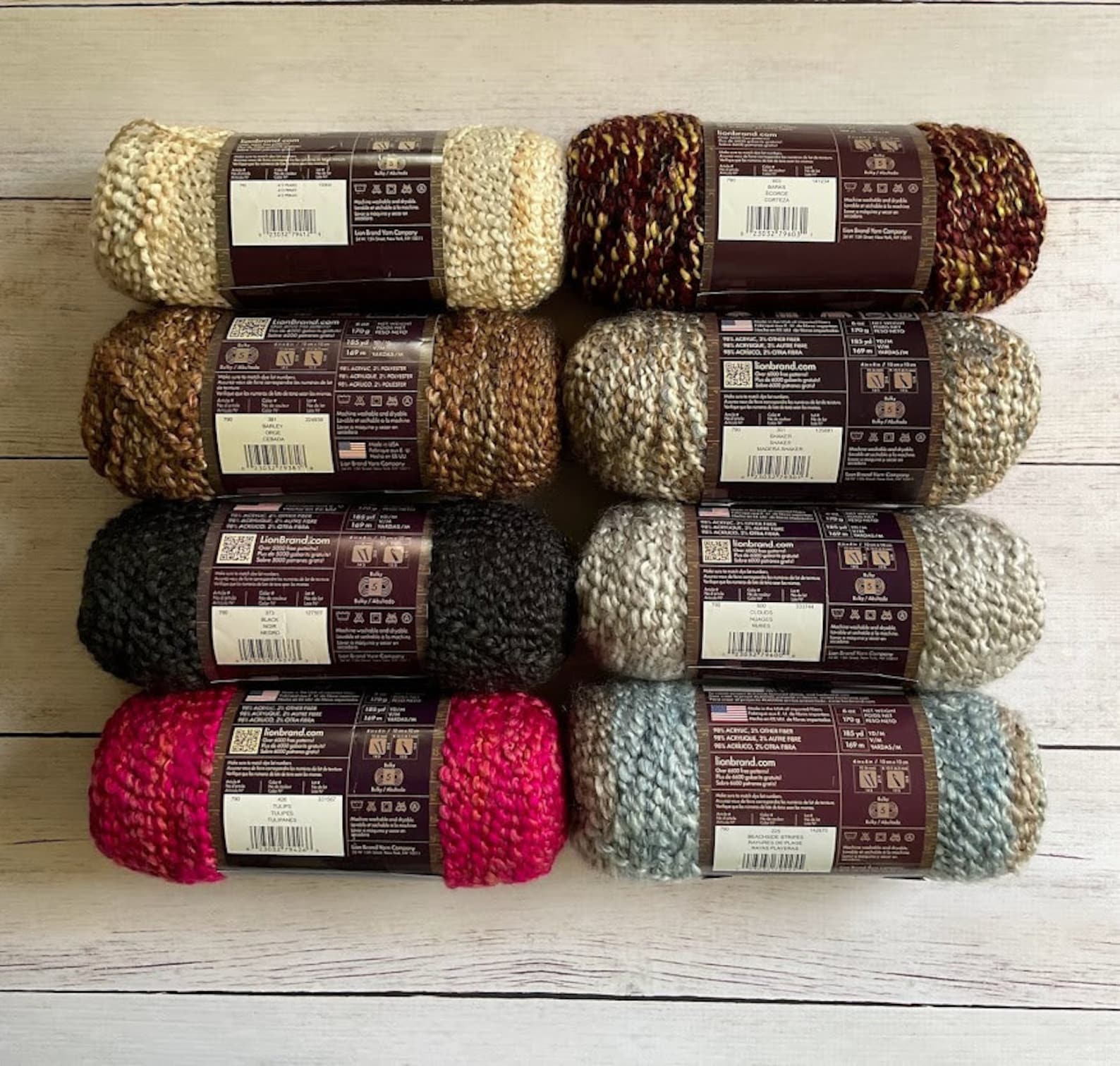 Lion's Brand HOMESPUN YARN Bulky 5 Weight Acrylic Yarn 6 Etsy