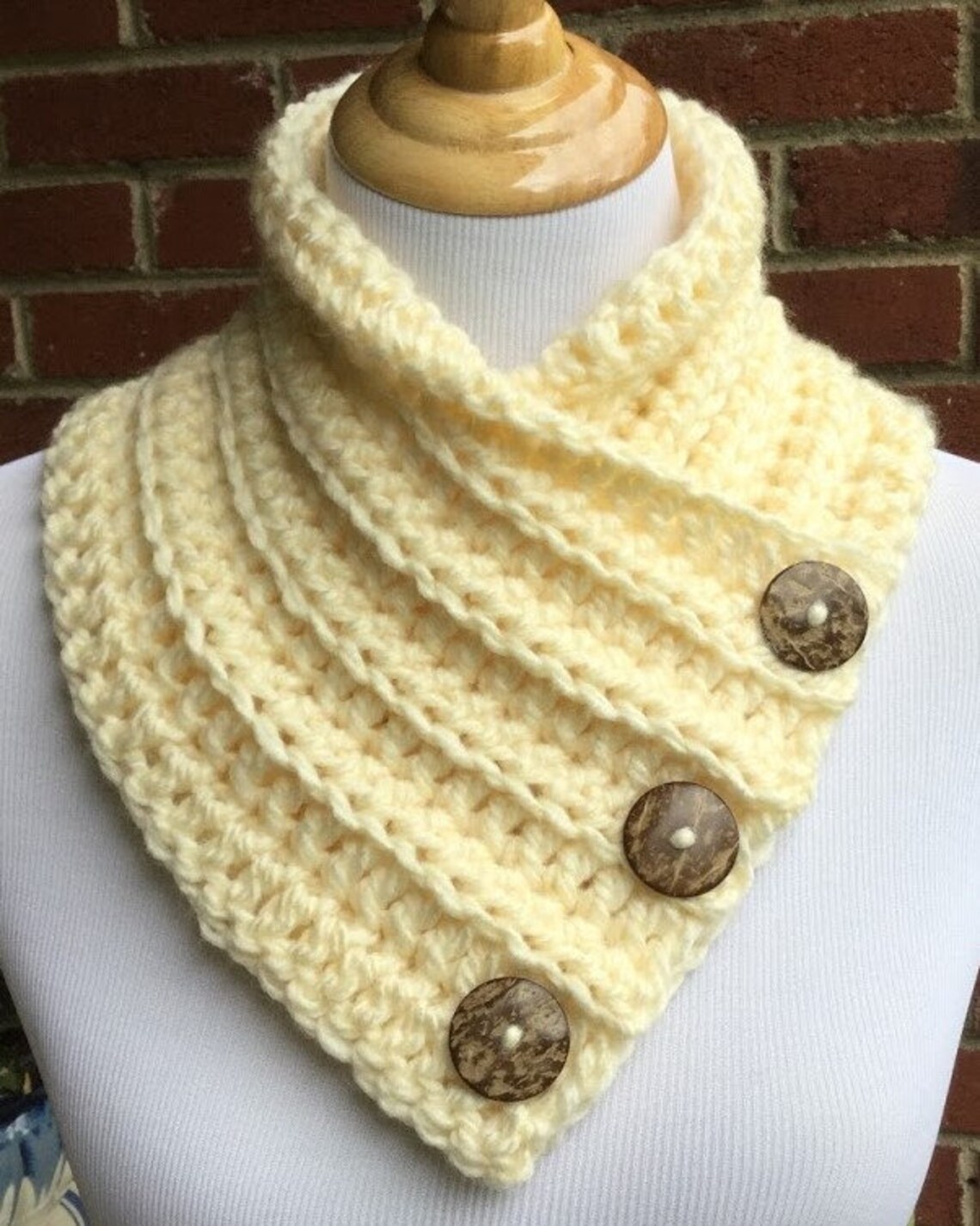 CROCHET PDF PATTERN Combo Instant Download Chunky Button Cowl Easy ...