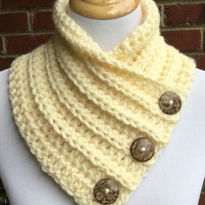 CROCHET PDF PATTERN Combo Instant Download Chunky Button Cowl Easy ...