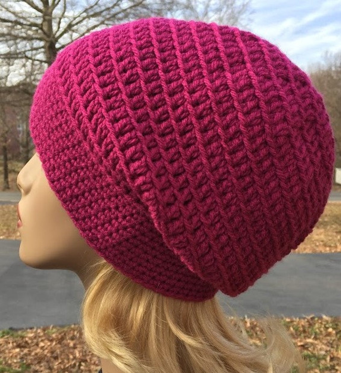 SLOUCH HAT PDF Pattern Crochet Slouch Hat Pattern Instant Download Easy ...