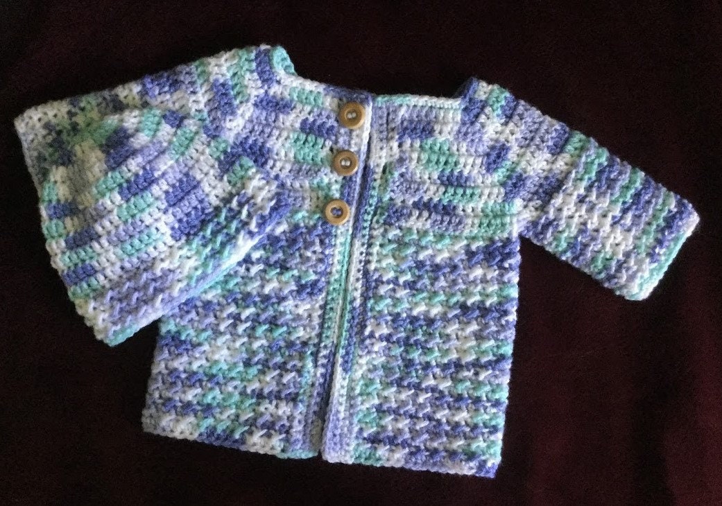 CROCHET BABY SWEATER Baby Boy Sweater & Hat Set Blue Baby Etsy
