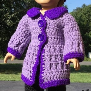 DOLL SWEATER PATTERN Crochet Doll Sweater and Hat Pattern for 18 Inch ...