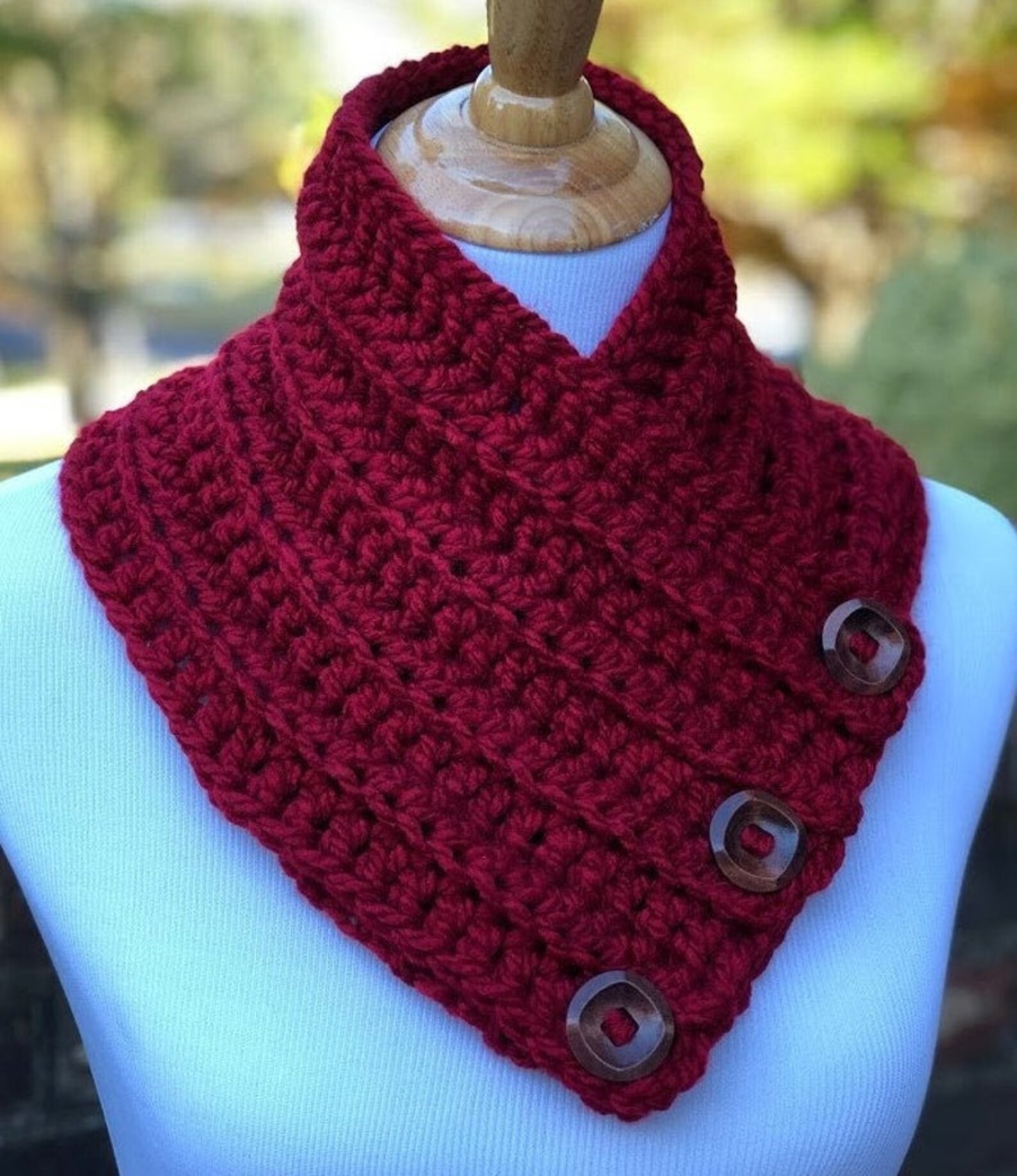 CROCHET PDF PATTERN Combo Chunky Cowl Easy Pattern Button Cowl Crochet ...