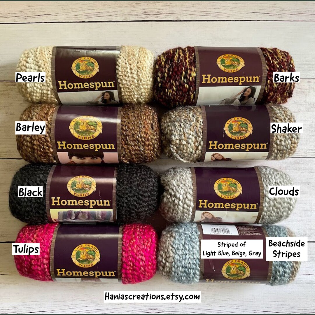 Lion's Brand HOMESPUN YARN Bulky 5 Weight Acrylic Yarn 6 Oz 170g 185yd