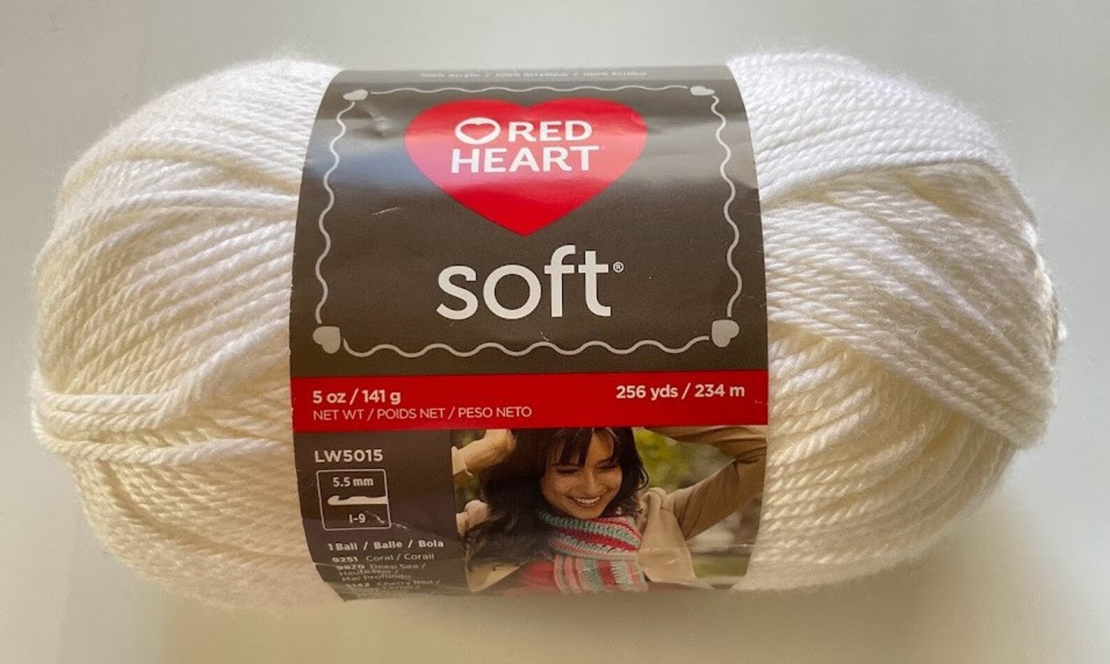Red heart soft white acrylic yarn medium weight 4 5 oz etsy