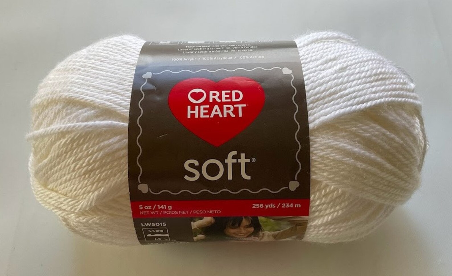 Red heart soft white acrylic yarn medium weight 4 5 oz etsy