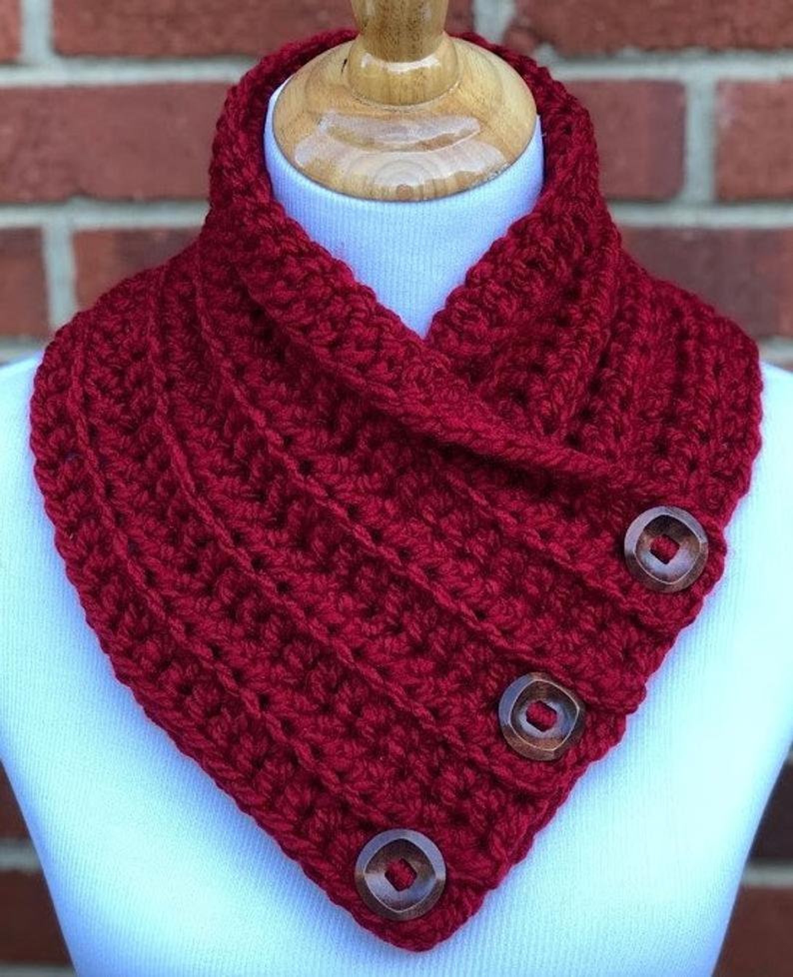 CROCHET PDF PATTERN Combo Chunky Cowl Easy Pattern Button Cowl Crochet ...