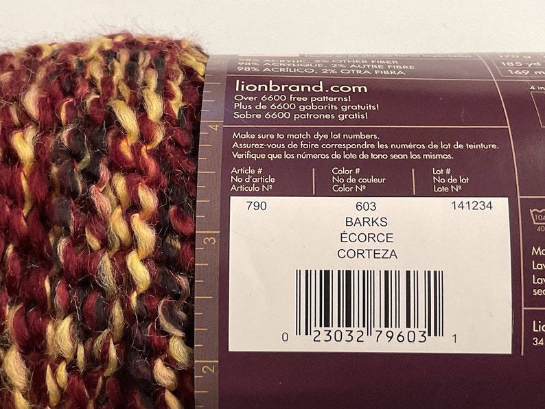 Lion's Brand HOMESPUN YARN Bulky 5 Weight Acrylic Yarn 6 Etsy