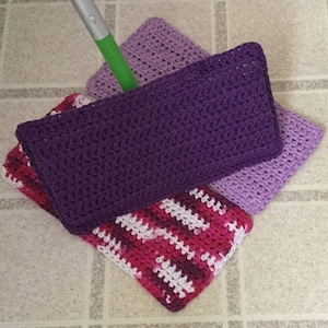 ECO Friendly SWEEPER COVERS Cleaning Crochet Sweeper Pads Handmade Reusable Cotton Mop Covers Wet or Dry Fits Standard Size Sweepers Mops