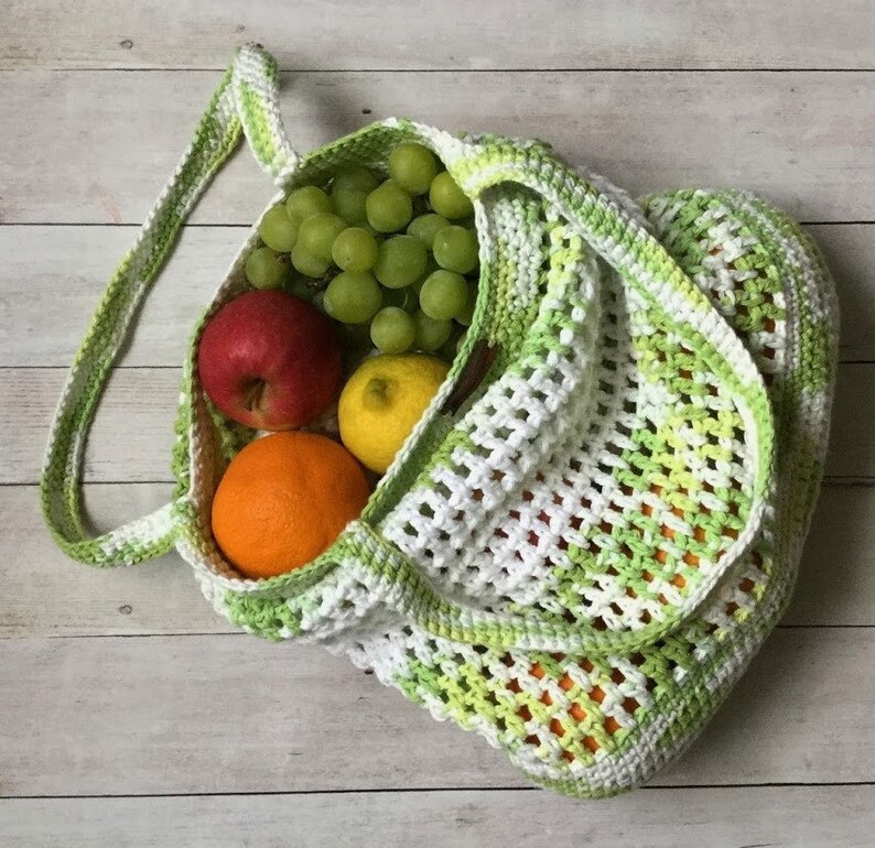 MARKET BAG PATTERNS Pdf Instant Download Crochet Eco Friendly French ...