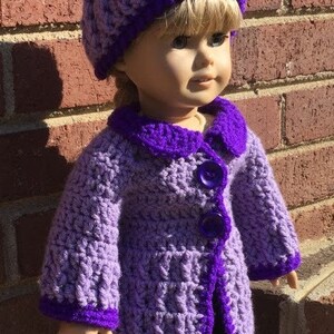 DOLL SWEATER PATTERN Crochet Doll Sweater and Hat Pattern for 18 Inch ...