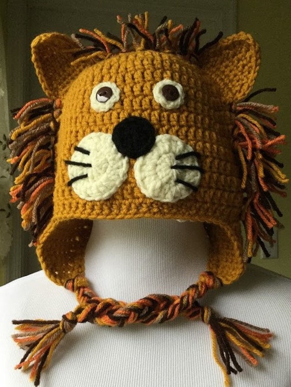 crochet-lion-hat-lion-hat-character-hat-animal-hat-crochet-etsy