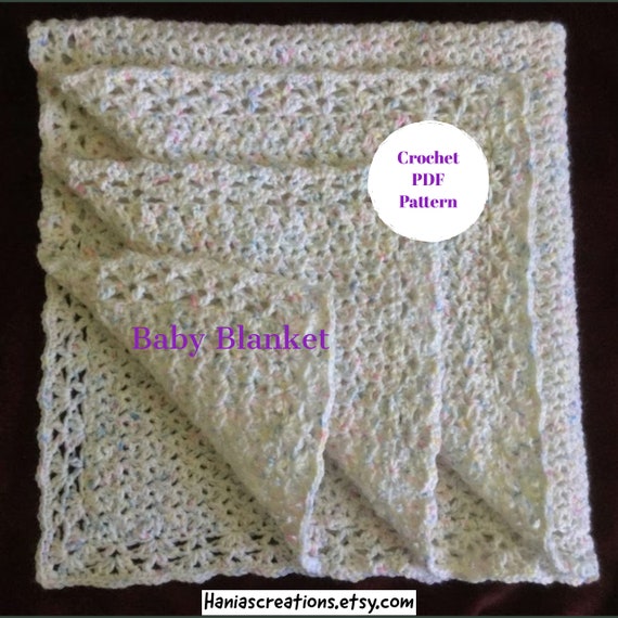 Baby Blanket PATTERN Crochet Instant PDF Download Crochet Baby Blanket Easy Printable Pattern Light Weight Baby Blanket Pattern DIY Etsy UK