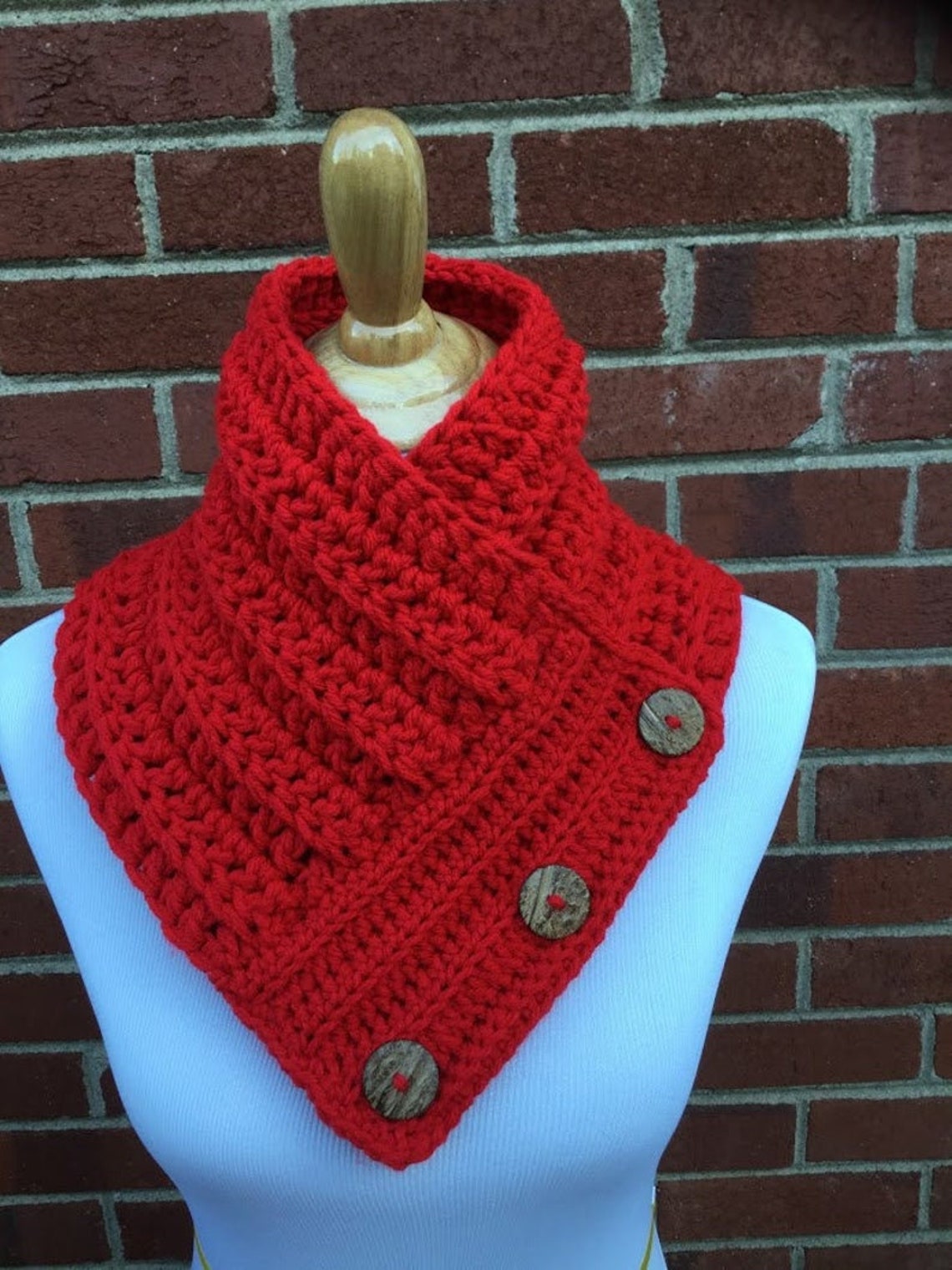 CROCHET PDF PATTERN Combo Chunky Cowl Easy Pattern Button Cowl Crochet ...
