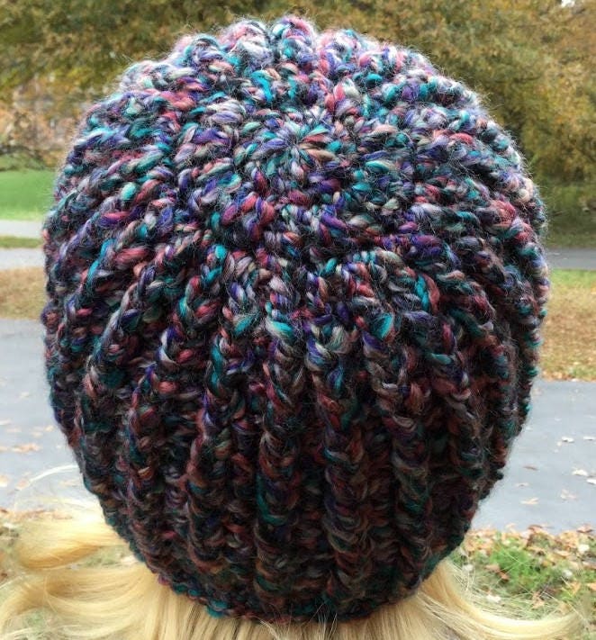 CROCHET INFINITY SCARF Bulky Hat Homespun Yarn Handmade Scarf and Hat ...