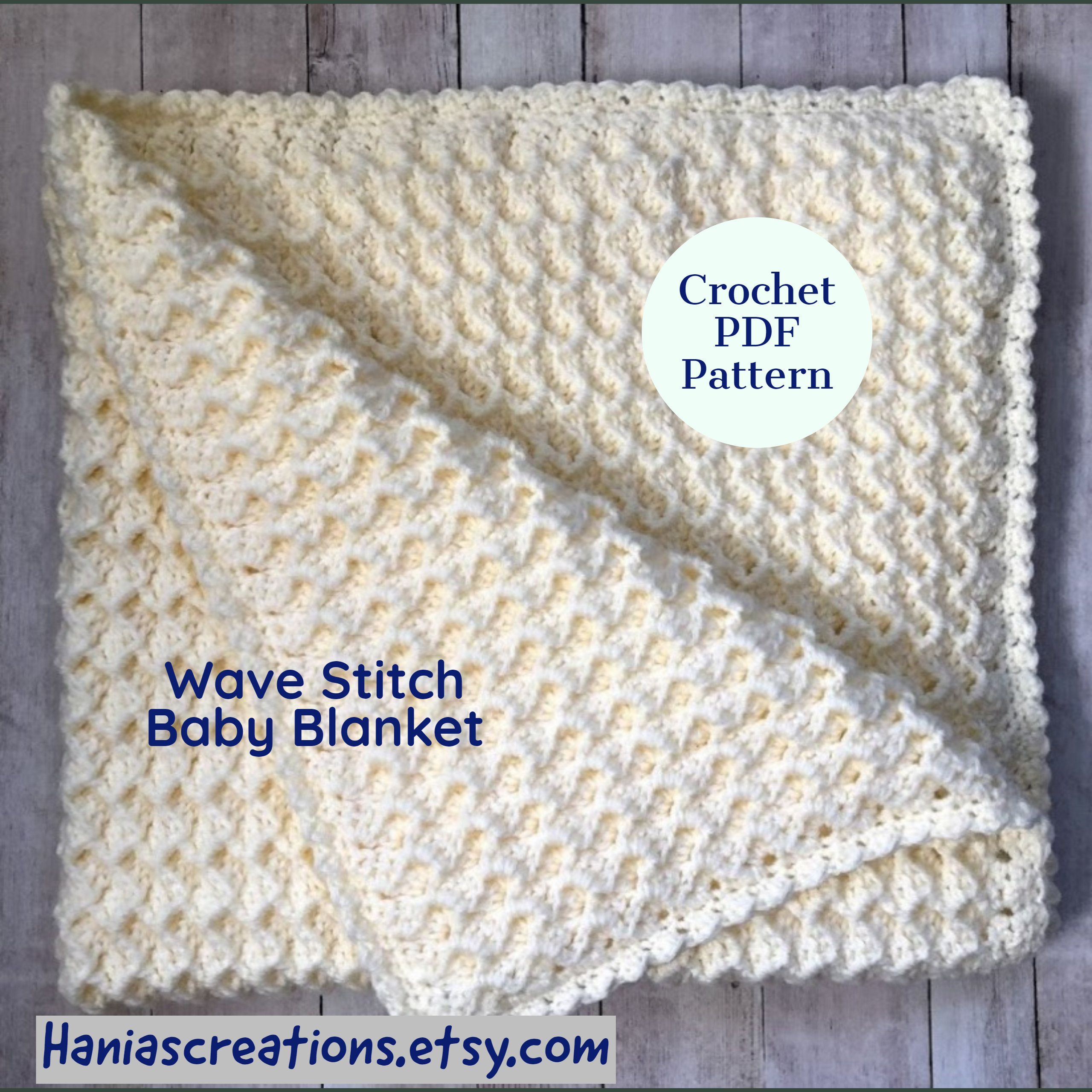 Crystal Waves Baby Blanket Pattern Etsy Canada