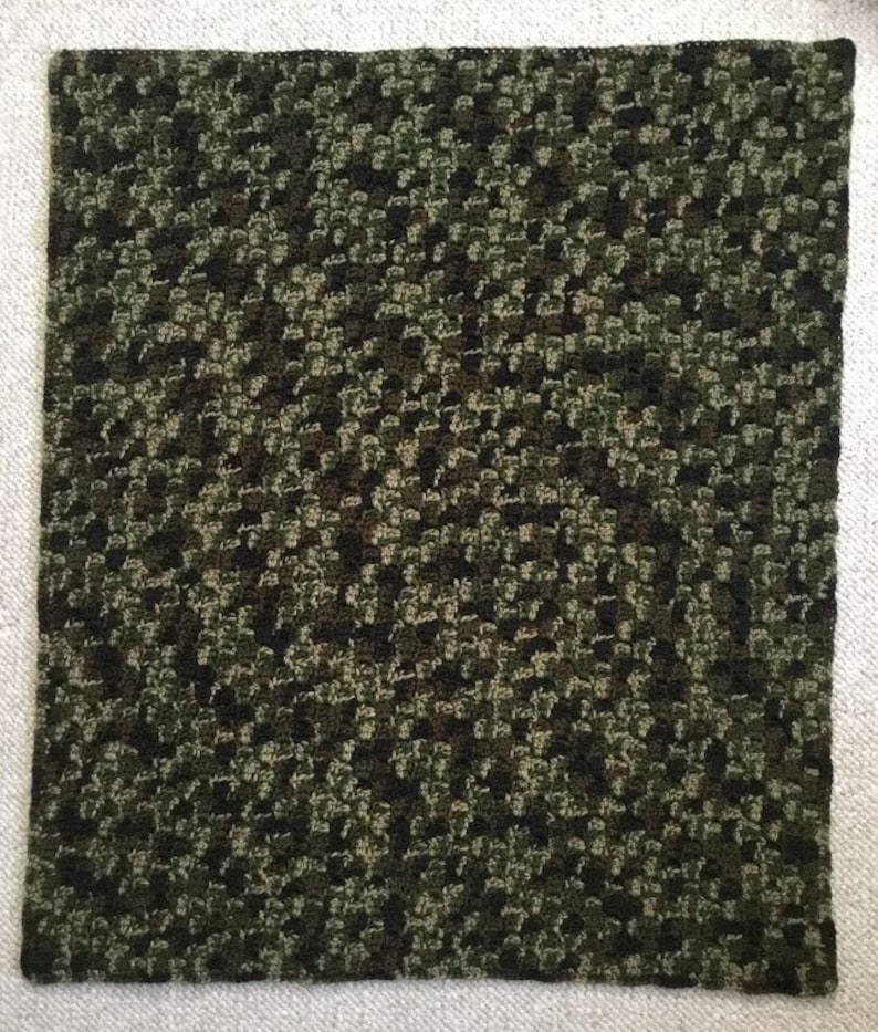 Stroller blanket Travel blanket Crochet camouflage baby boy blanket Handmade camo baby afghan Gift for baby Corner to corner design