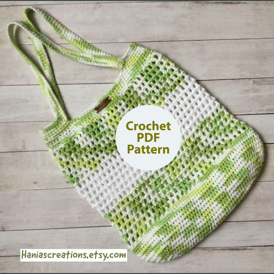MARKET BAG PATTERN Pdf Instant Download Crochet Eco Friendly Market Bag ...