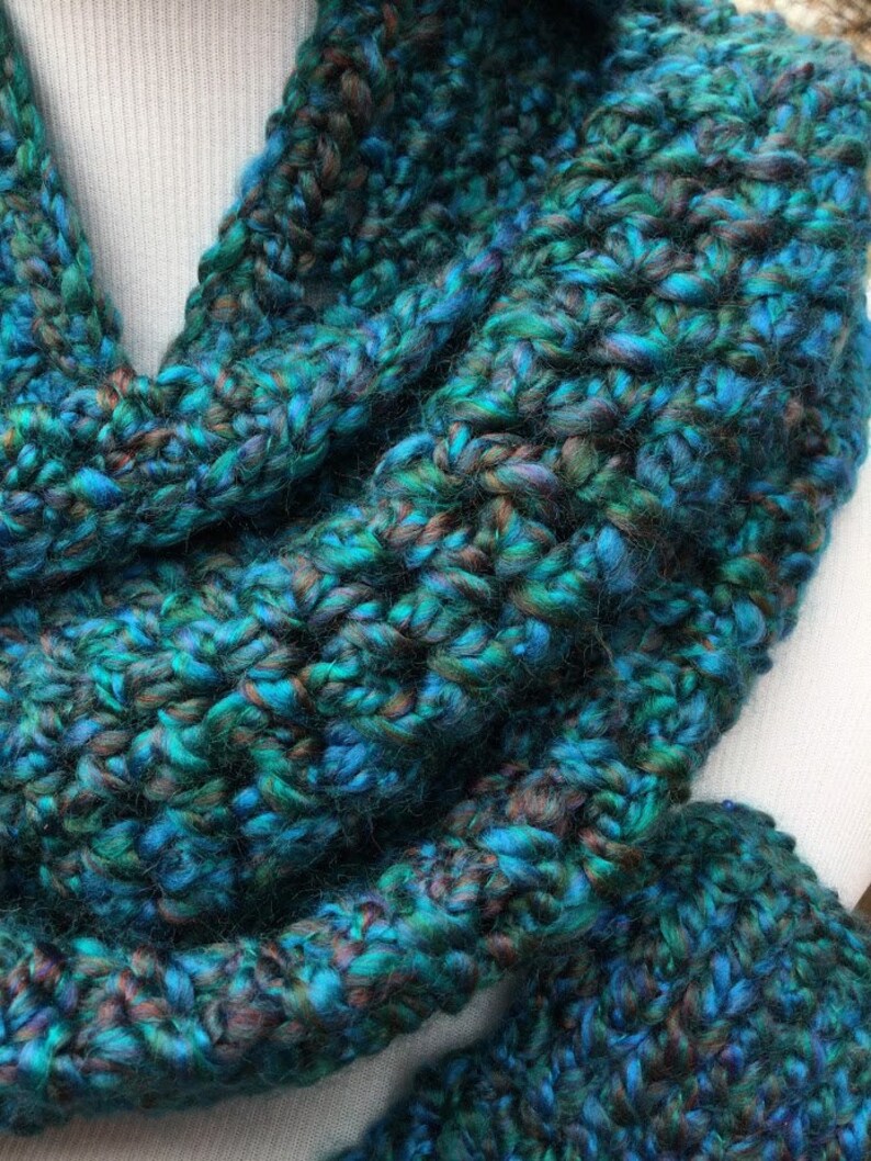 SCARF PDF PATTERN Crochet Infinity Scarf Pattern Instant Download Easy ...