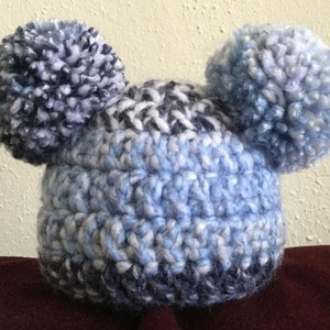 CROCHET PDF PATTERN Baby Pom Pom Hat Pattern Crochet Chunky Baby ...