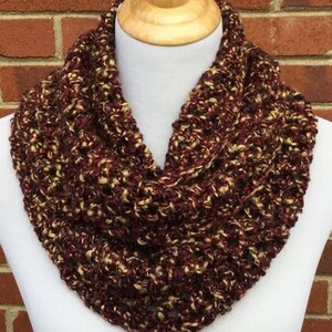 CROCHET INFINITY SCARF Homespun Yarn Handmade Scarf Chunky Warm and ...