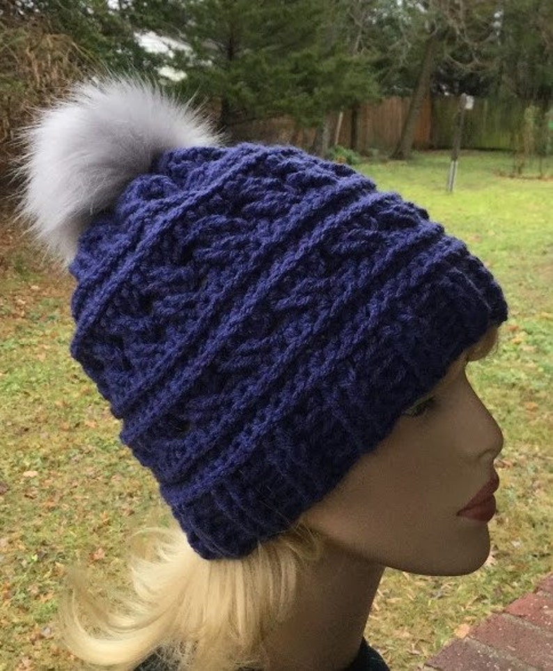 Sweeney Beanie Crochet Winter Hat Faux 