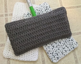 ECO Friendly SWEEPER COVERS Cleaning Crochet Sweeper Pads Handmade Reusable Cotton Mop Covers Wet or Dry Fits Standard Size Sweepers Mops