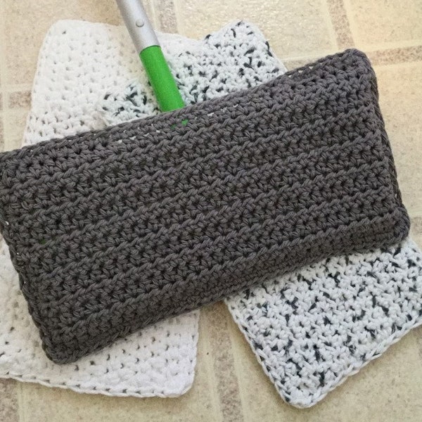 ECO Friendly SWEEPER COVERS Cleaning Crochet Sweeper Pads Handmade Reusable Cotton Mop Covers Wet or Dry Fits Standard Size Sweepers Mops