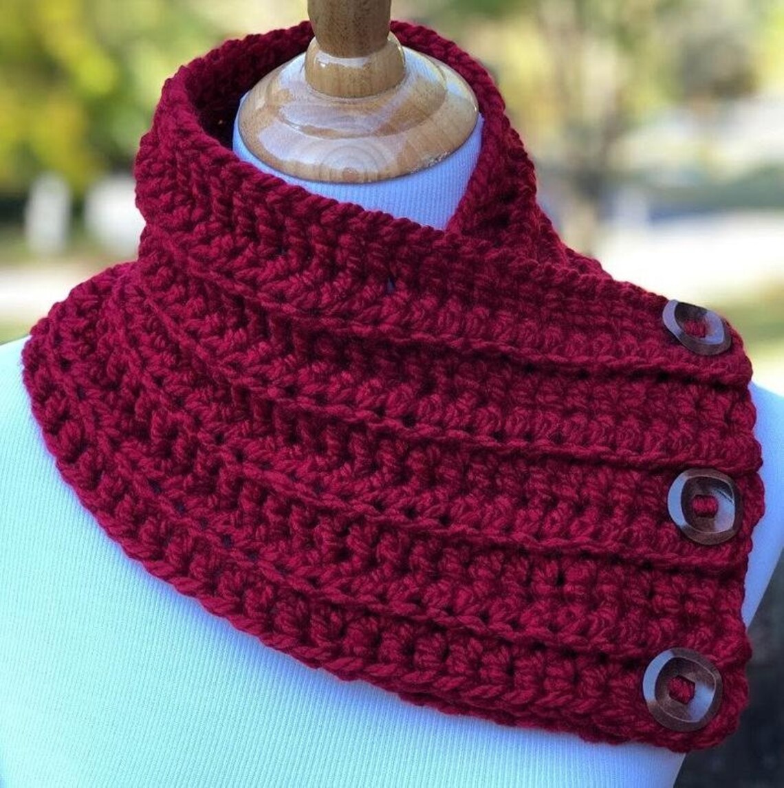 CROCHET PDF PATTERN Combo Chunky Cowl Easy Pattern Button Cowl Crochet ...