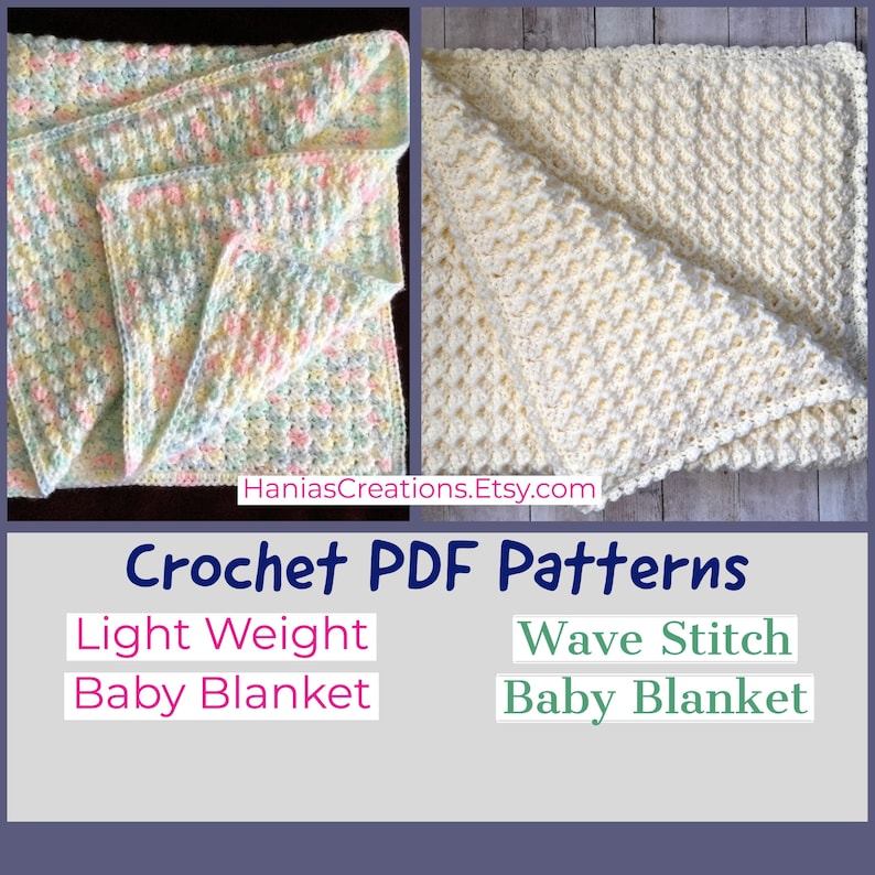 Baby Blanket PDF PATTERNS Crochet Light Weight Baby Blanket - Etsy