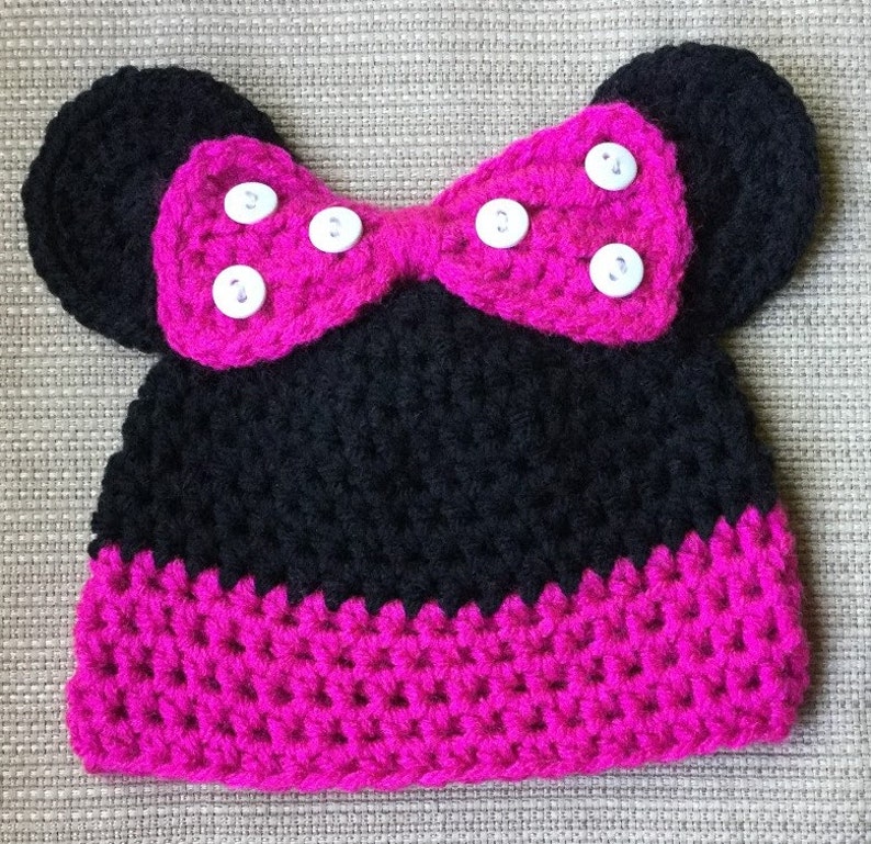 Minnie Mouse Hat & Diaper Cover Crochet Ruffled Diaper Cover Etsy