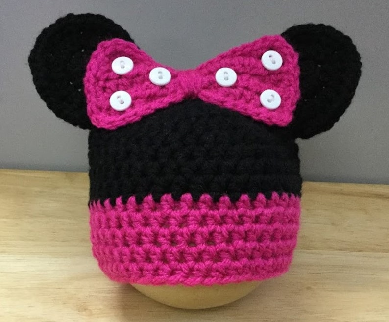Minnie Mouse Hat & Diaper Cover Crochet Ruffled Diaper Cover Etsy