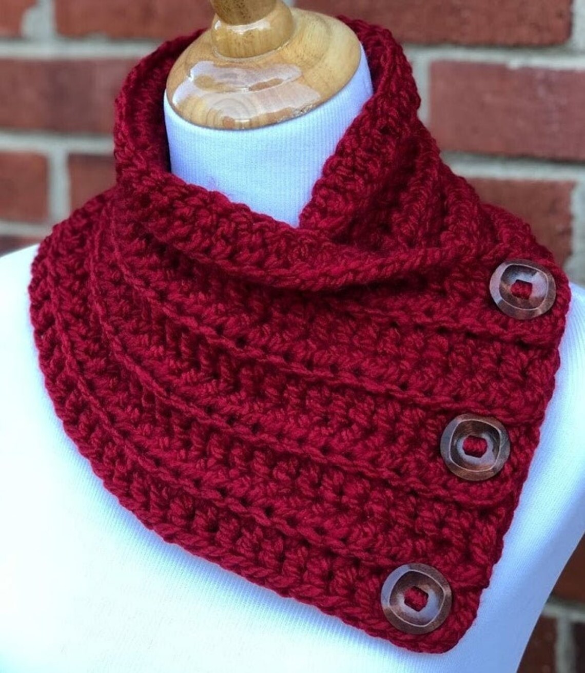 CROCHET PDF PATTERN Combo Chunky Cowl Easy Pattern Button Cowl Crochet ...
