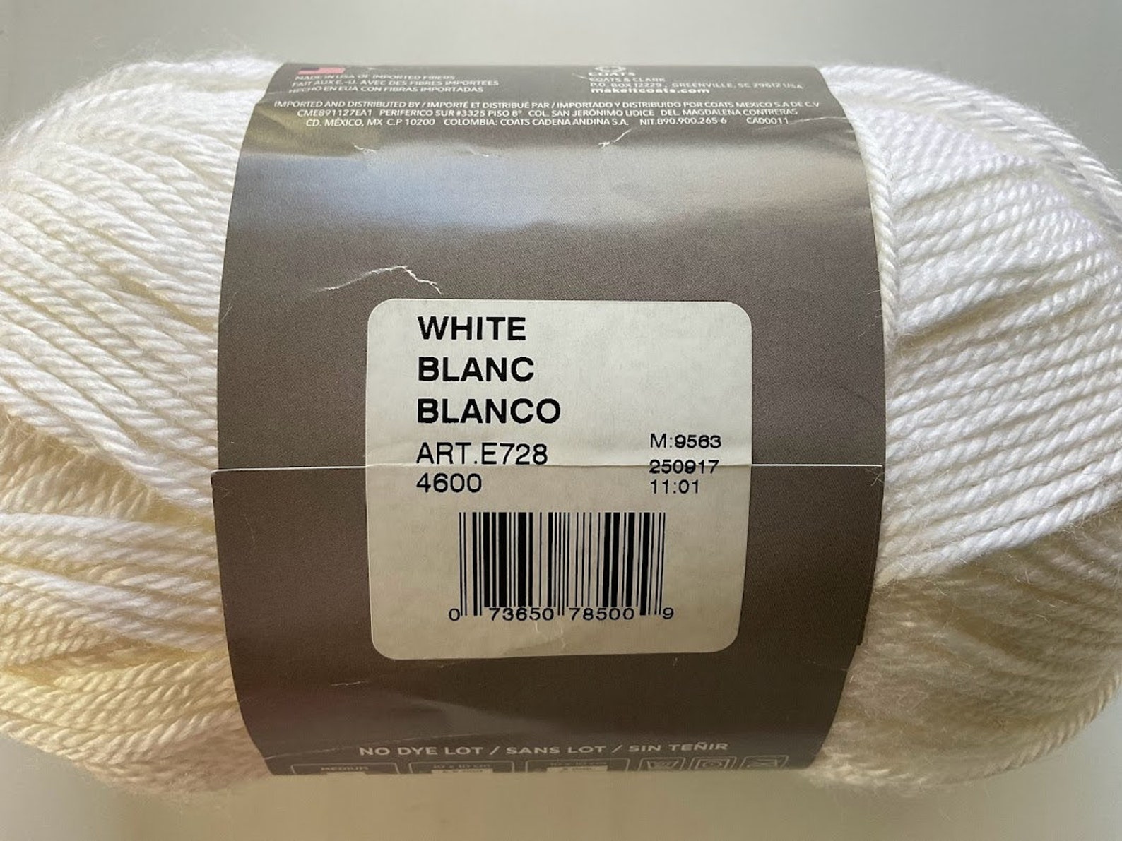 Red heart soft white acrylic yarn medium weight 4 5 oz etsy