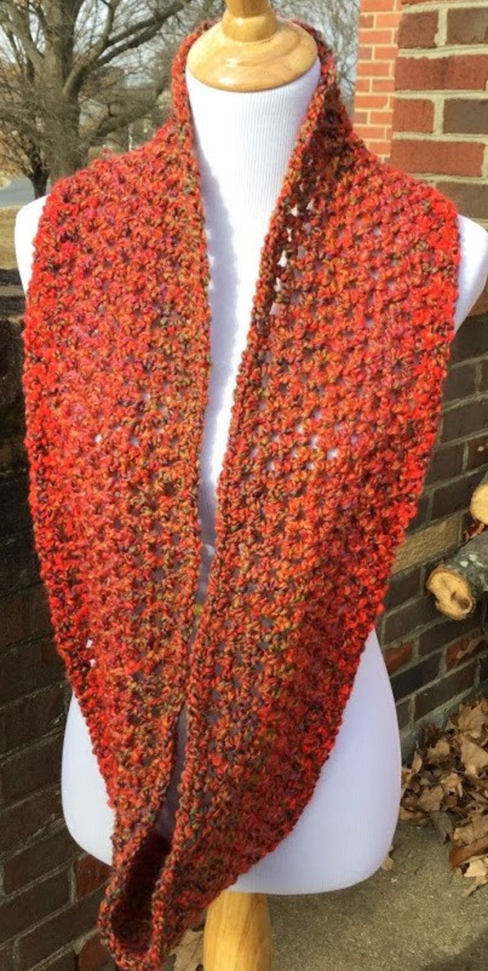 CROCHET INFINITY SCARF Homespun Yarn Handmade Scarf Chunky Soft and ...