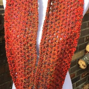 CROCHET INFINITY SCARF Homespun Yarn Handmade Scarf Chunky Soft and ...